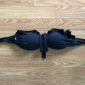 Black padded bandeau top
